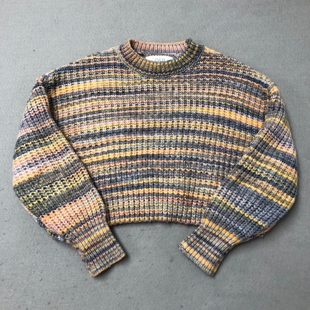Zara Hoodie Sweater Jeans Bundle Girls 8-9‎ Years Grey Multi Light Blue 3pc Set - Picture 4 of 8